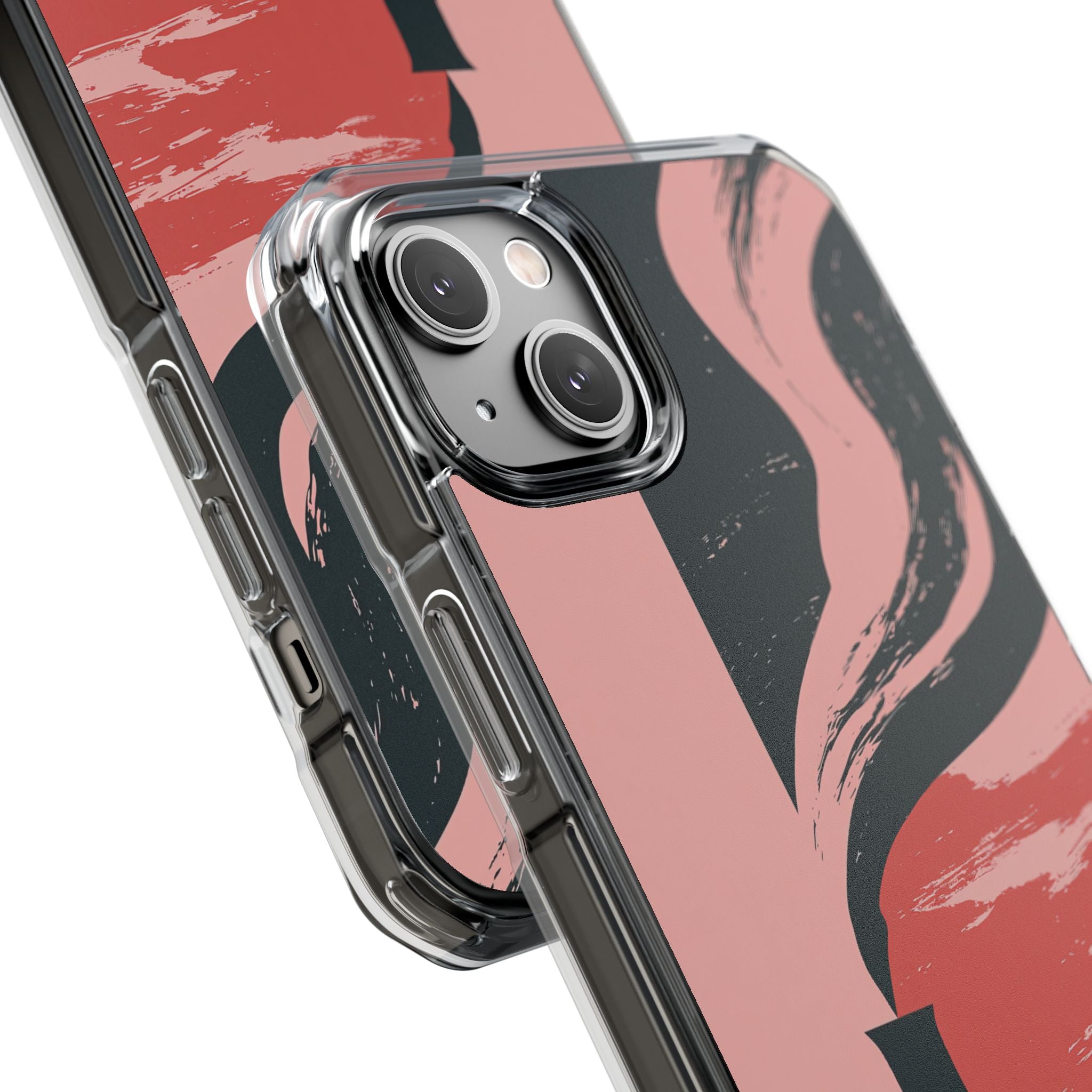 Pink Impact MagSafe Phone Case for iPhone - Cinder Rose Plume