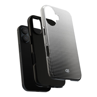 Black Tough Phone Case for iPhone - Obsidian Halftone Flux