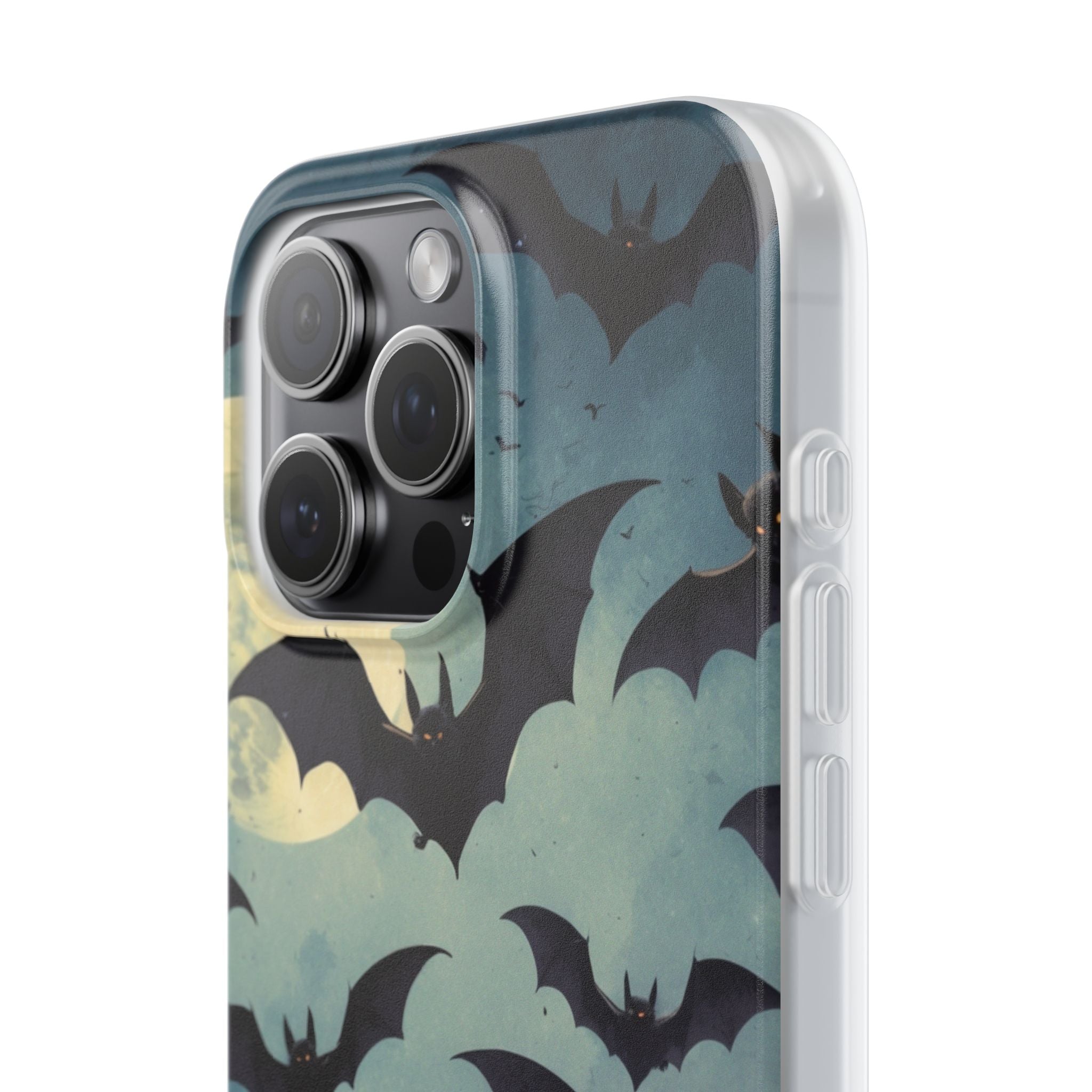 Leuchtender Fledermaus-Schwarm iPhone 15 Pro Max Case - Soft