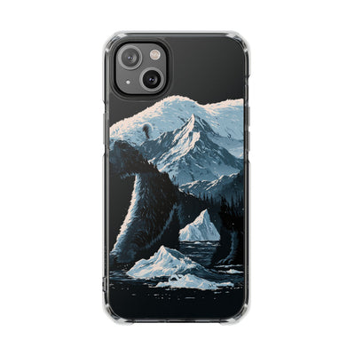 Nordic Arctic Bear · Clear Impact Magnetic Phone Case for iPhone · Black