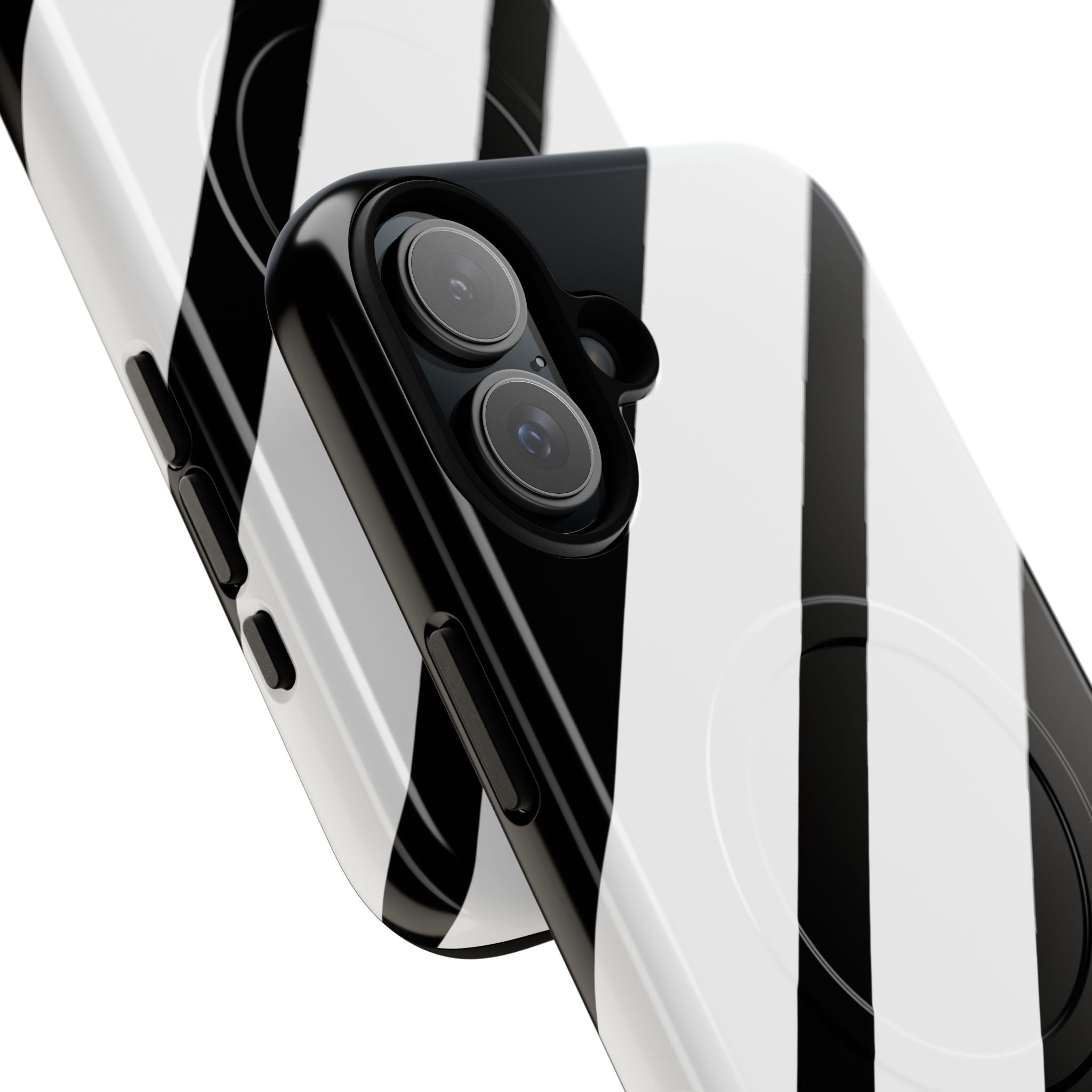 Diagonal Bands Noir iPhone 16 Plus Case - Tough+