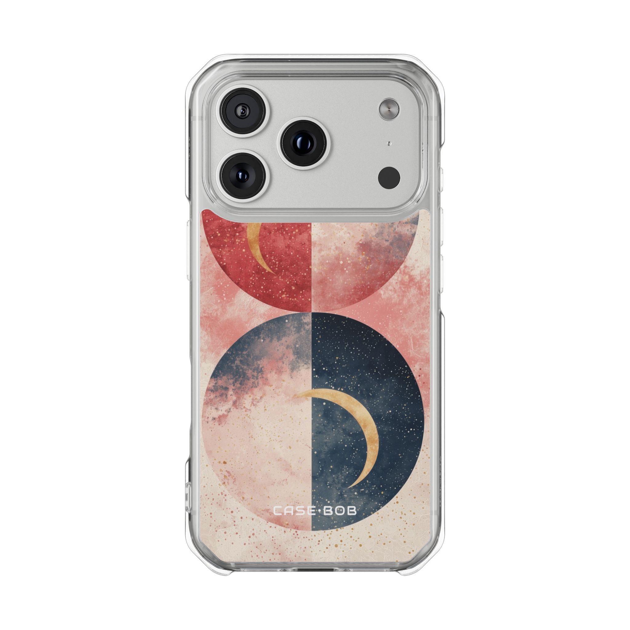 Golden Crescents Navy iPhone 17 Pro Case - Impact