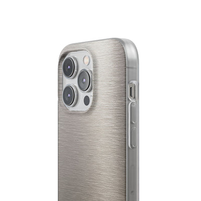 Grey Lite Phone Case for iPhone - Brushed Nickel Linen