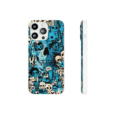 Electric Skull Graffiti · Lite Phone Case for iPhone ·  Blue