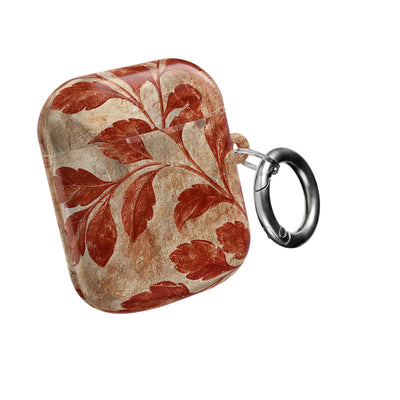Terracotta Botanical Fresco · Hard Case for AirPods & AirPods Pro · Red