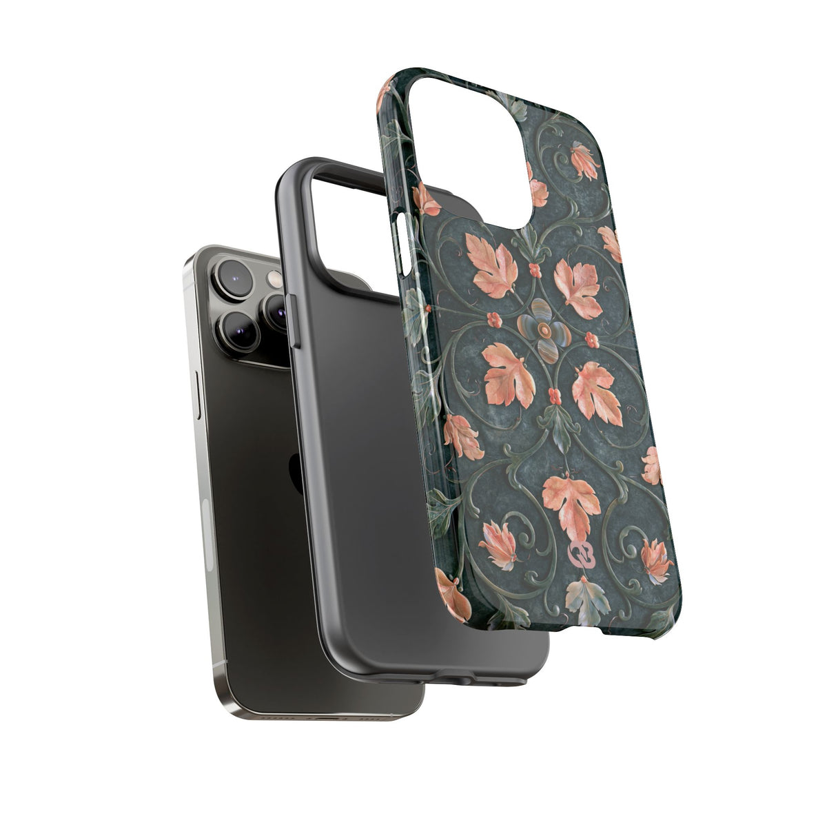 Florentine Rose Arabesque · Tough Phone Case for iPhone · Green