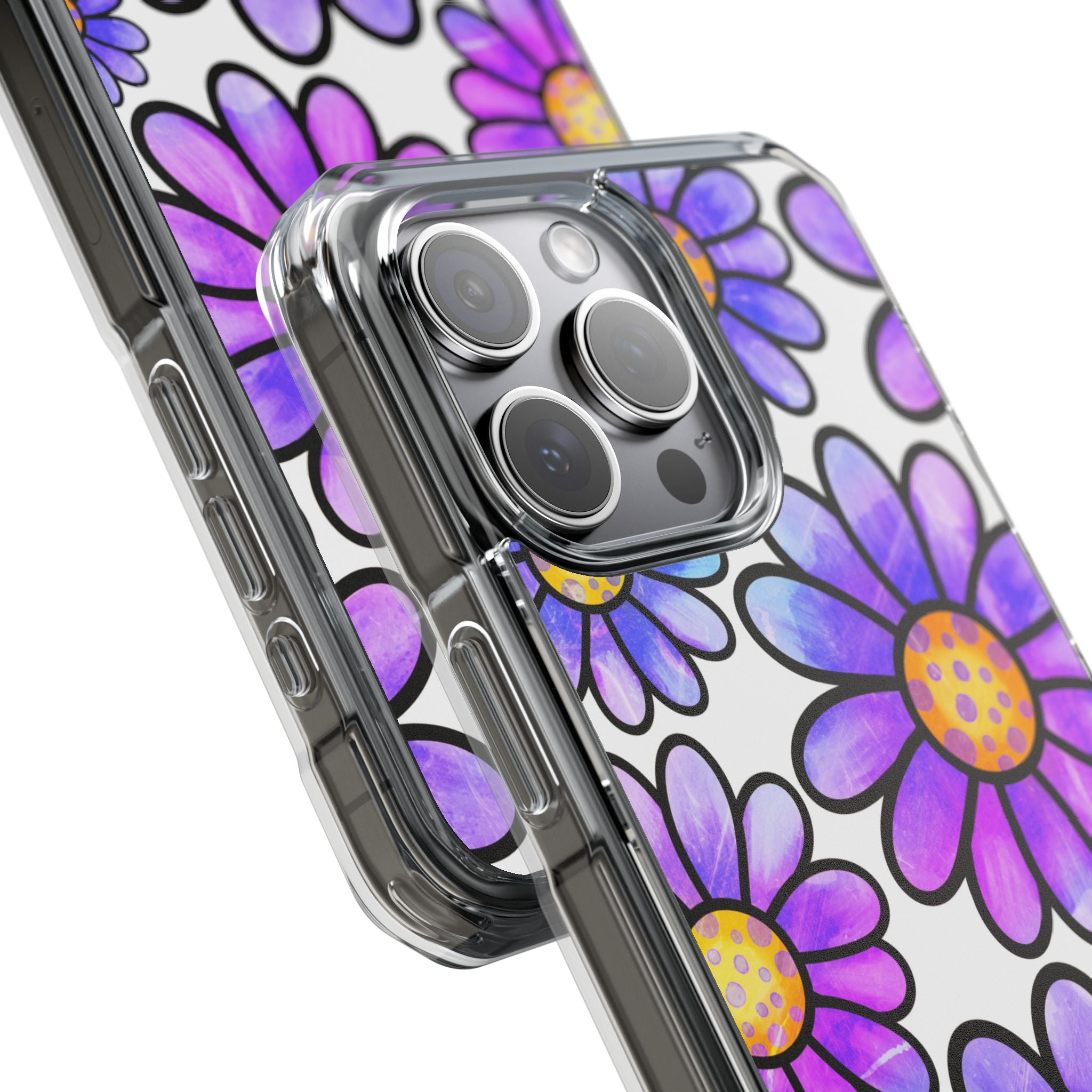 Violet Grunge Bloom · Impact Phone Case for iPhone · Magsafe