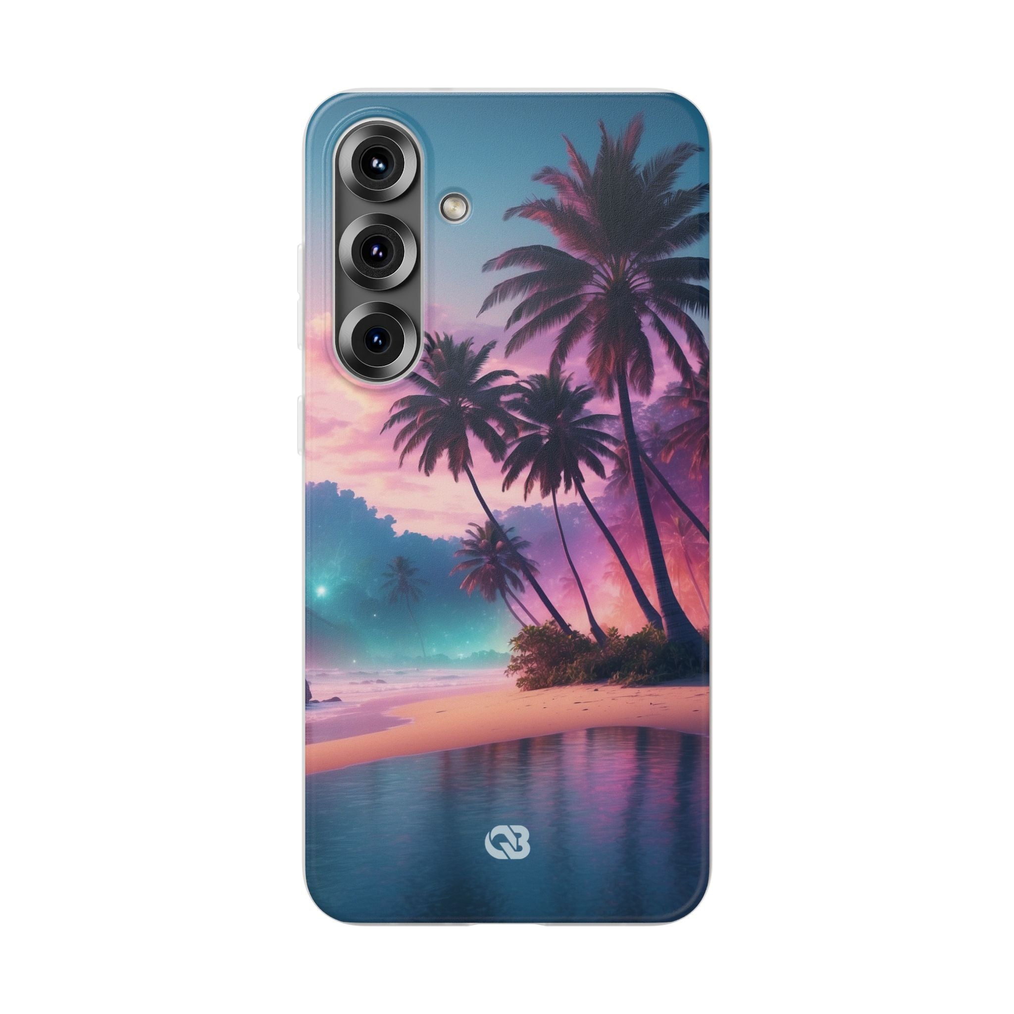 Neon Shore Palms · Soft Phone Case for Samsung