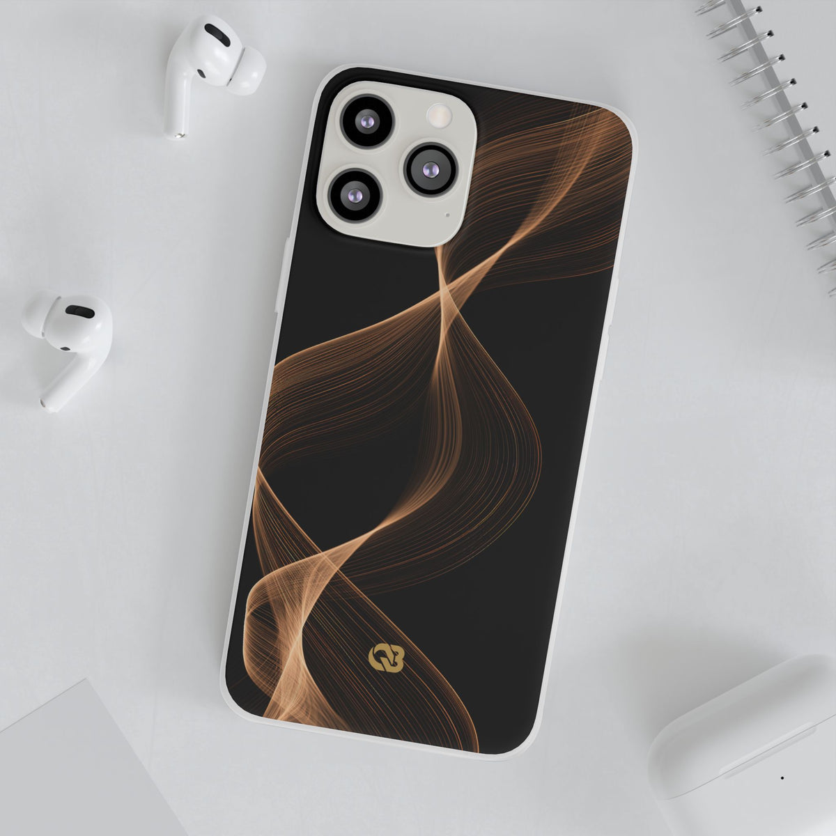 Amber Contour Flow · Lite Phone Case for iPhone ·  Black