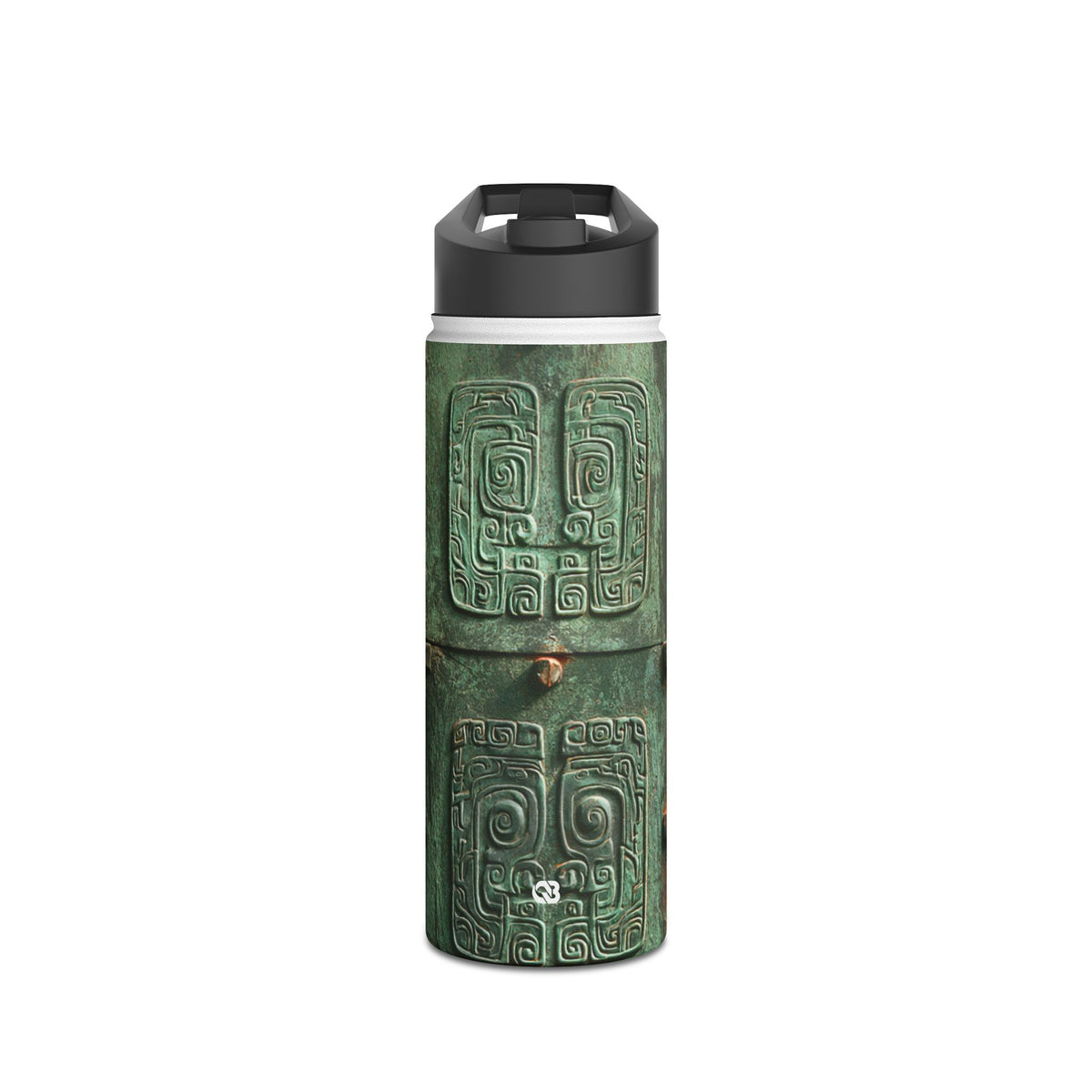 Dynastic Bronze Relief · Insulated Water Bottle · Green