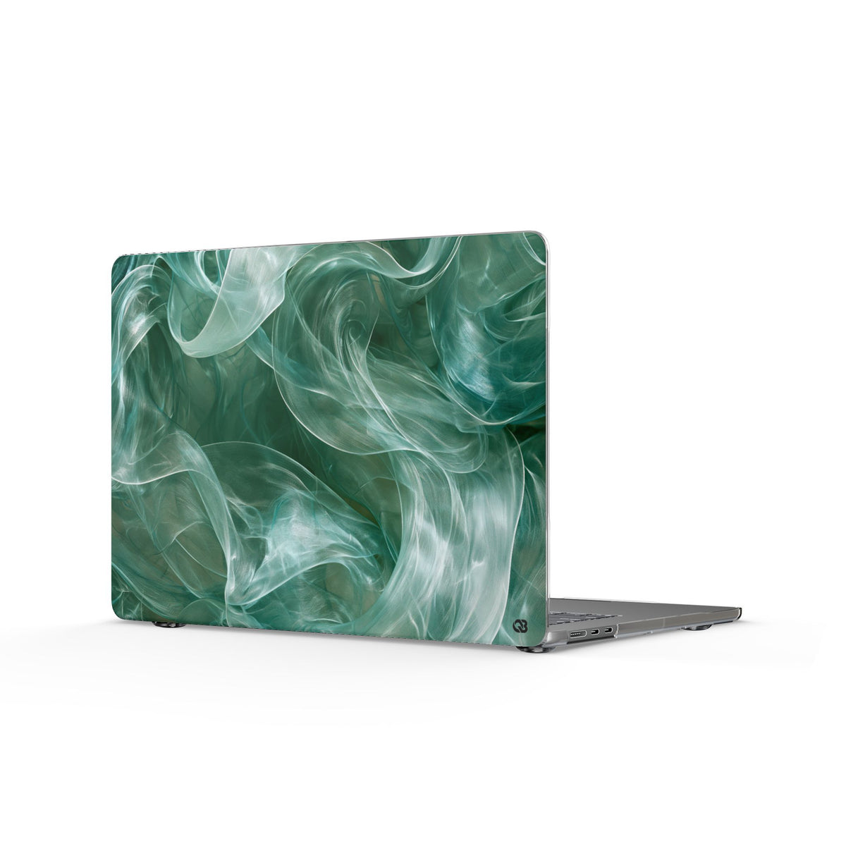 Translucent Aqua Flow · Clear Hard Case for MacBook · Teal