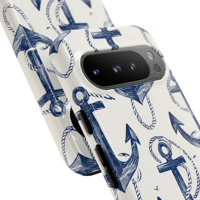 Navy Anchor Loop Google Pixel 9 Pro Case - Tough