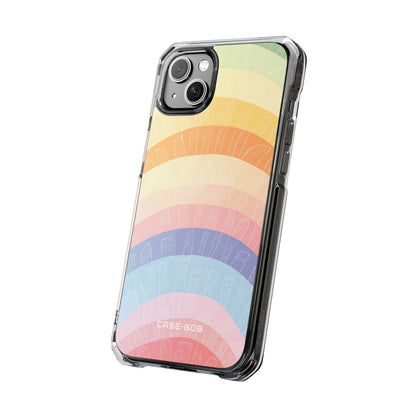 Pastel Rainbow Bands iPhone 14 Plus Case - Impact