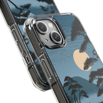 Blue Impact MagSafe Phone Case for iPhone - Midnight Kyoto Pine