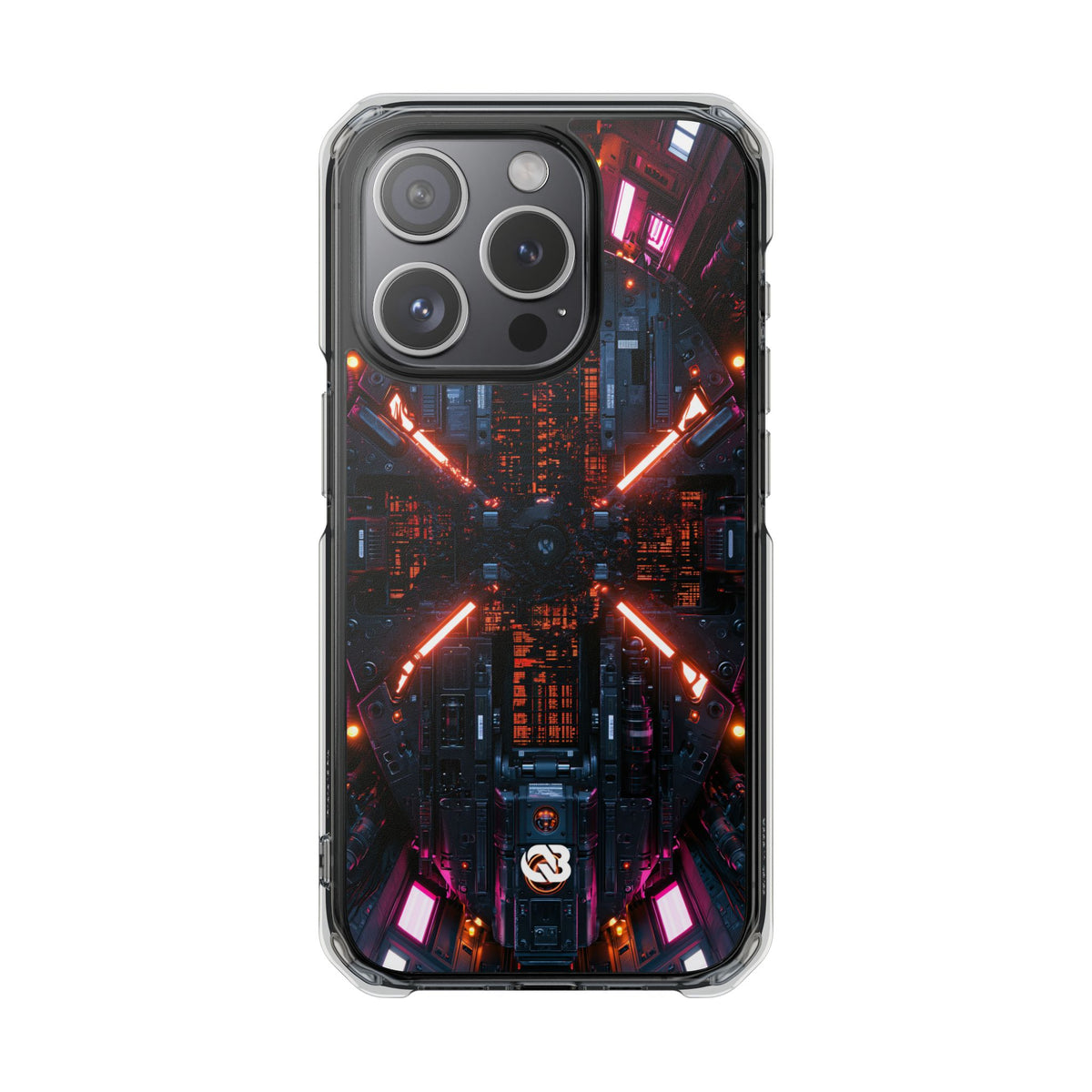 Cybernetic Reactor Core · Clear Impact Magnetic Phone Case for iPhone · Black