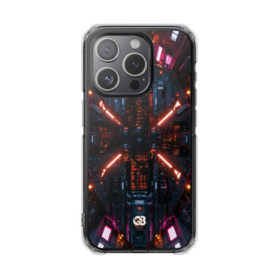 Cybernetic Reactor Core · Clear Impact Magnetic Phone Case for iPhone · Black