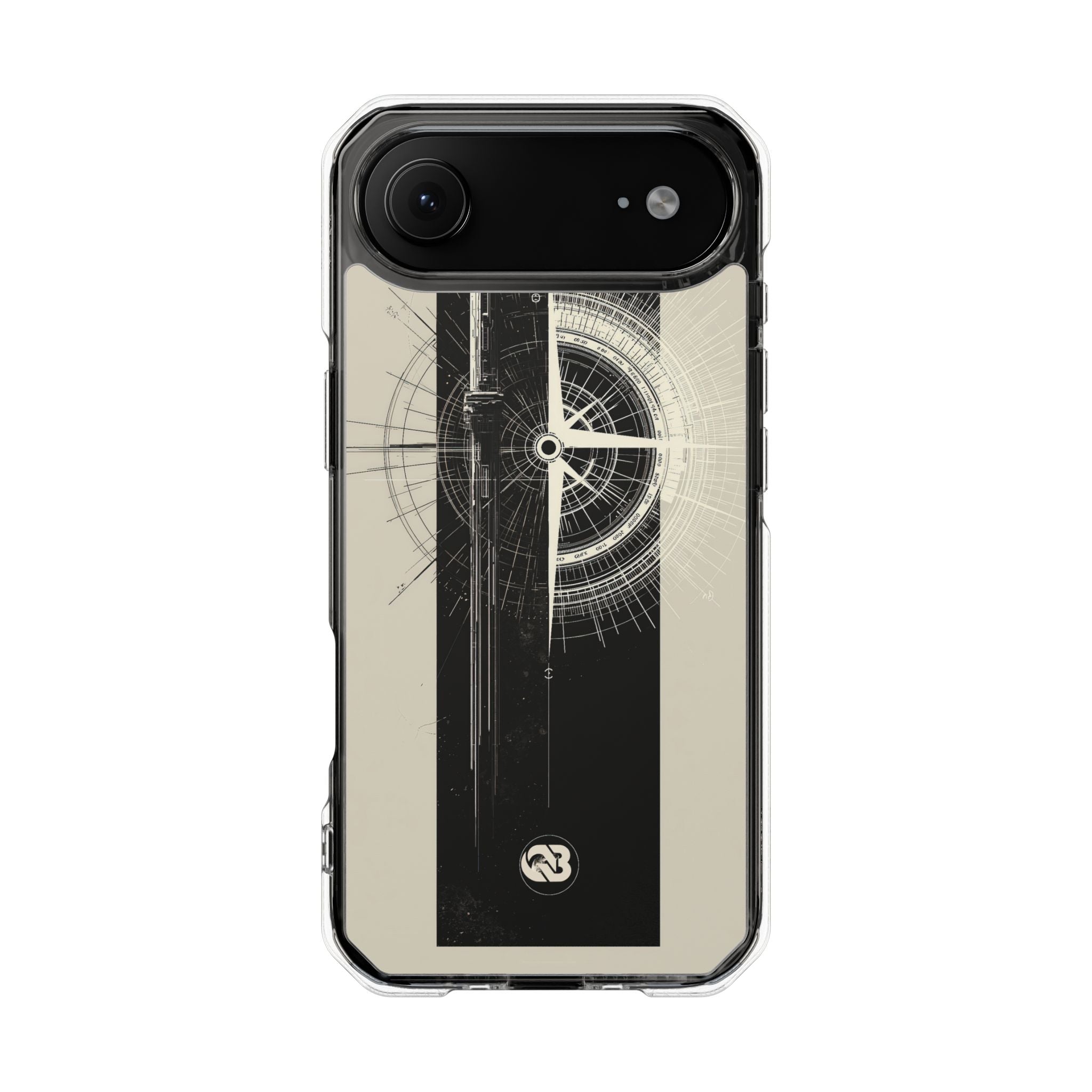 Beige Impact MagSafe Phone Case for iPhone - Zenith Vector Spire