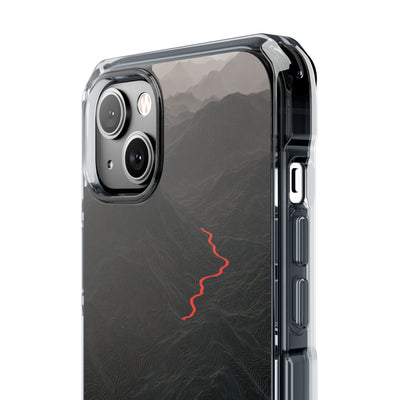 Crimson Ridge Pass · Clear Impact Magnetic Phone Case for iPhone ·  Black