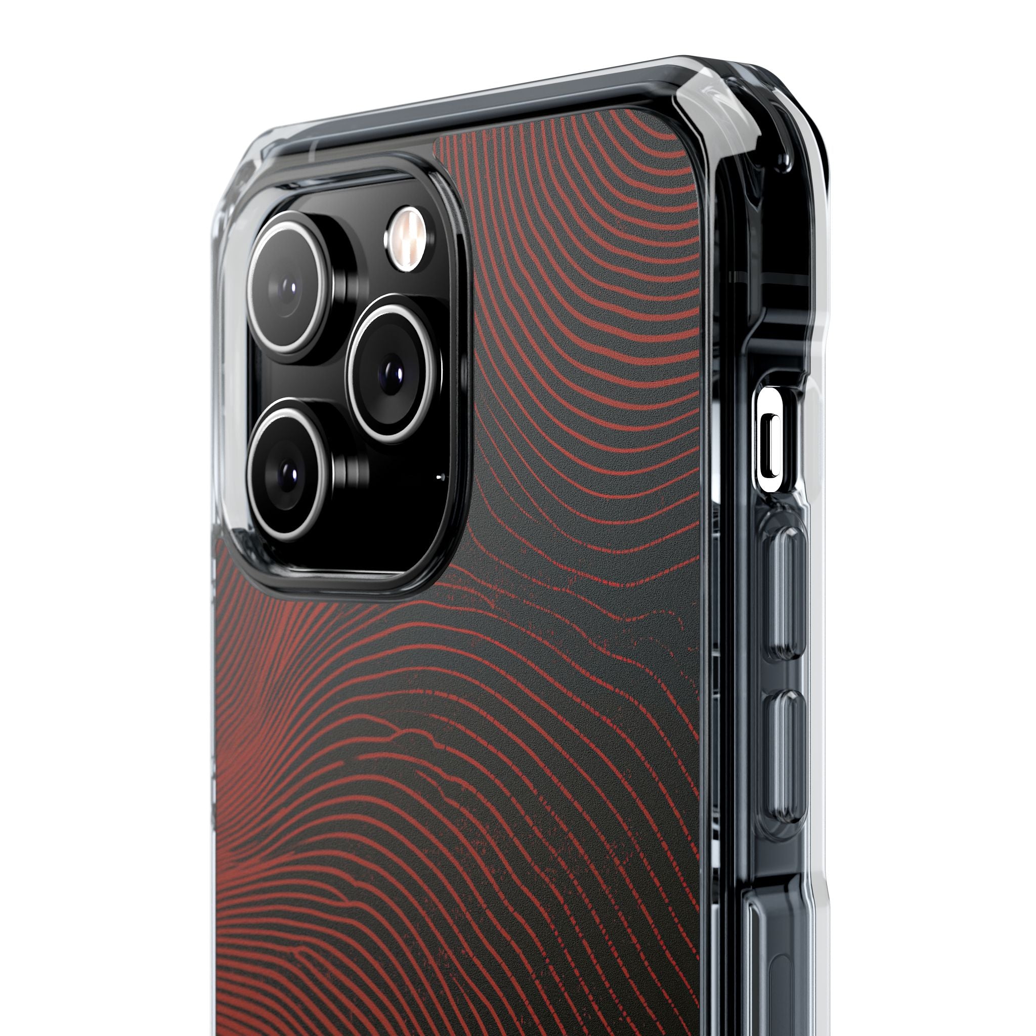 Red Impact MagSafe Phone Case for iPhone - Terracotta Nerve Map