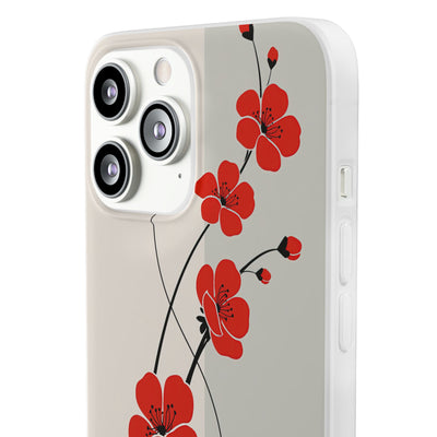 Scarlet Bloom Minimal · Lite Phone Case for iPhone ·  Red