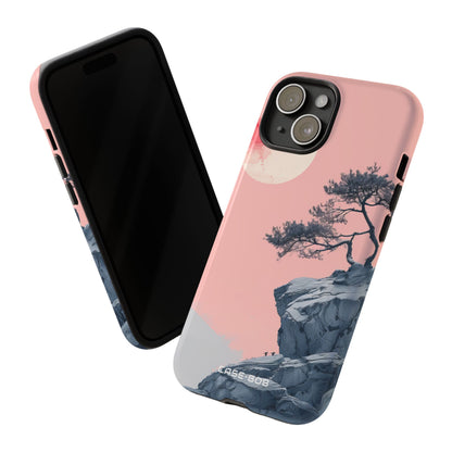 Crimson Moon Tree iPhone 15 Case - Tough
