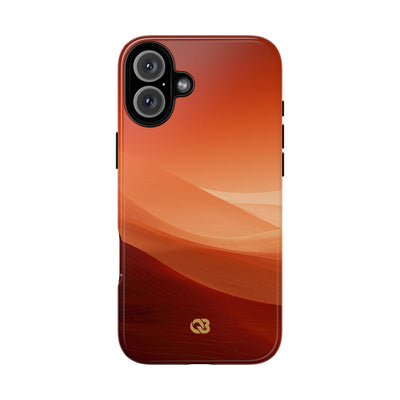 Orange Tough Phone Case for iPhone - Crimson Dune Gradient