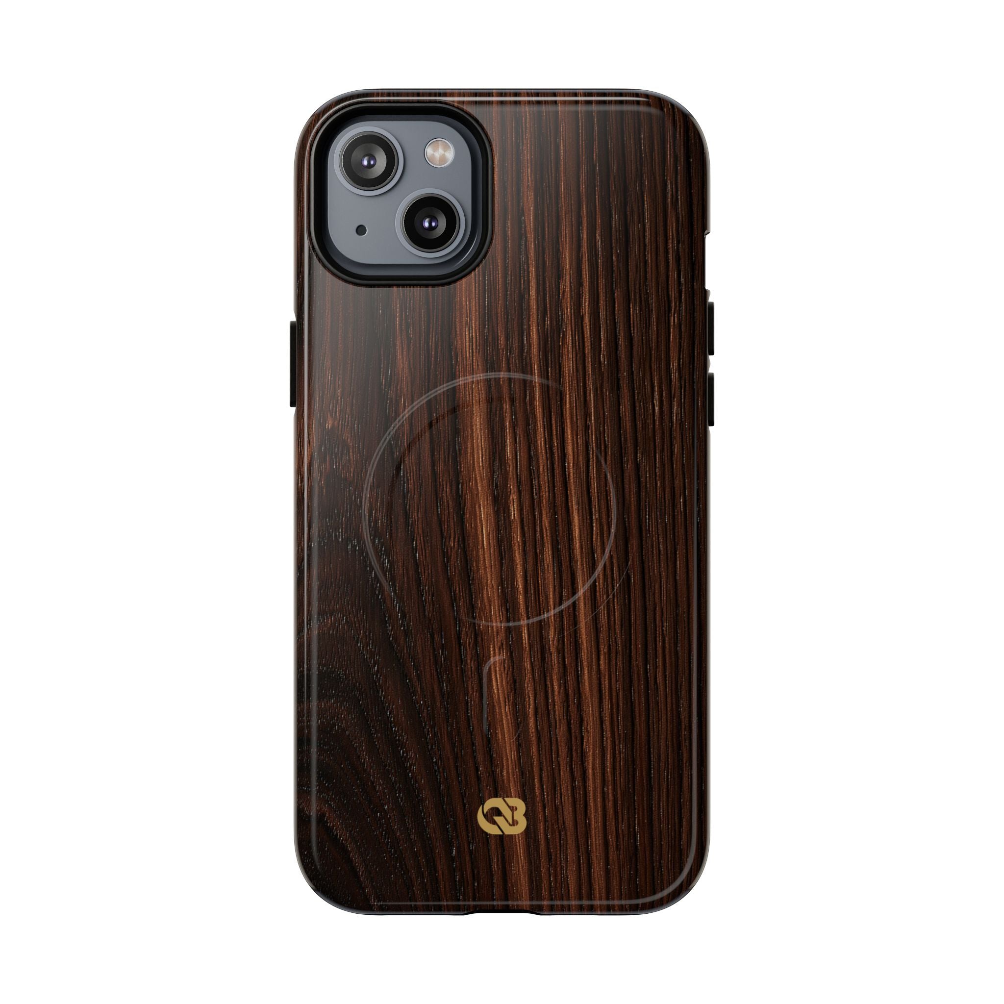 Brown Tough 2.0 Magsafe Phone Case for iPhone - Burnished Mahogany Grain