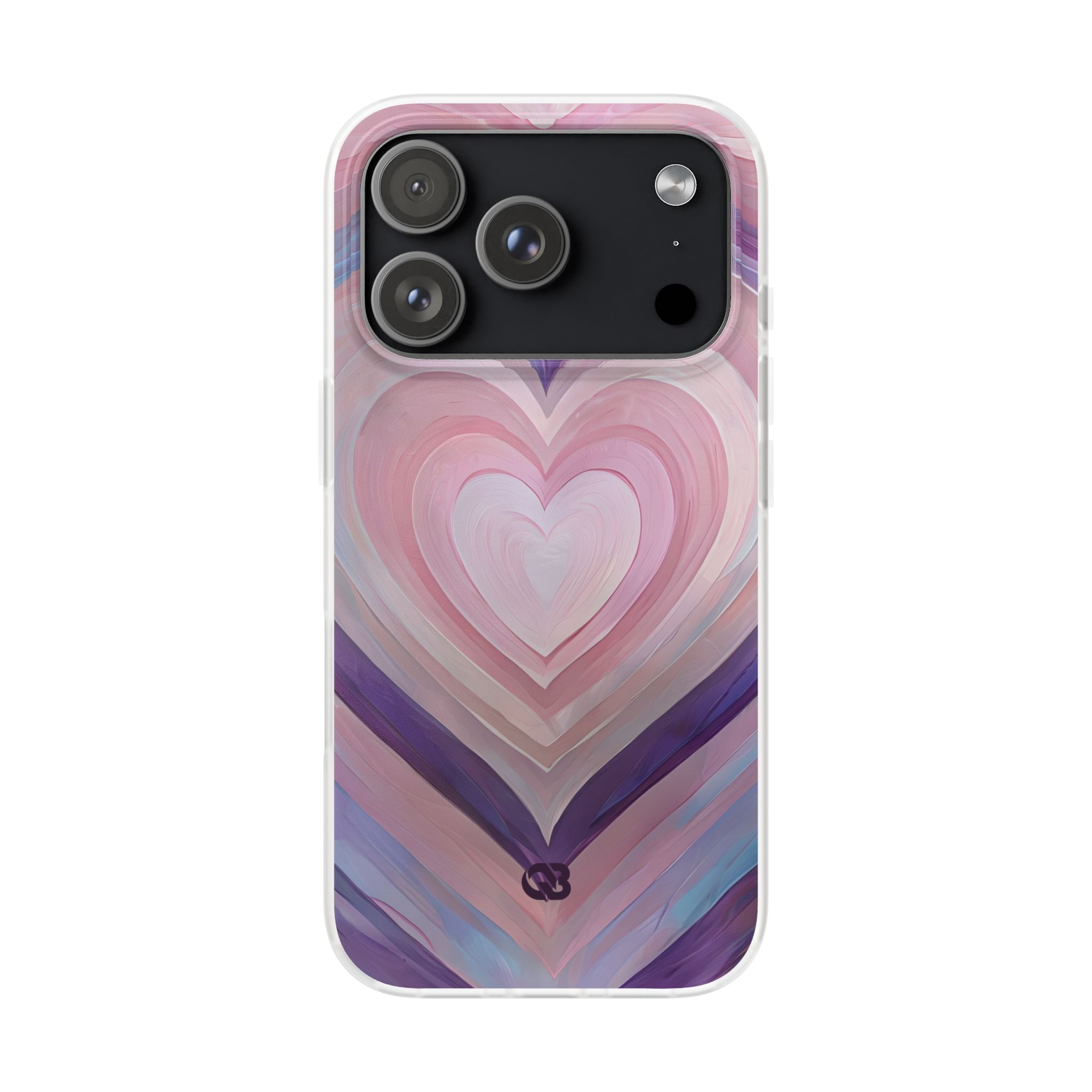 Lavender Pulse Hearts · Soft Mobilskal för iPhone