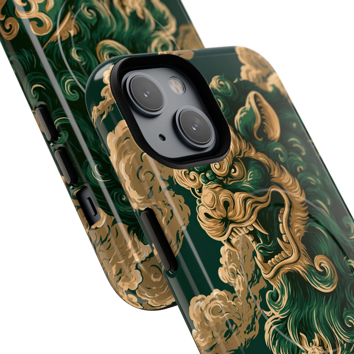Imperial Guardian Lion · Tough 2.0 Magnetic Phone Case for iPhone · Green