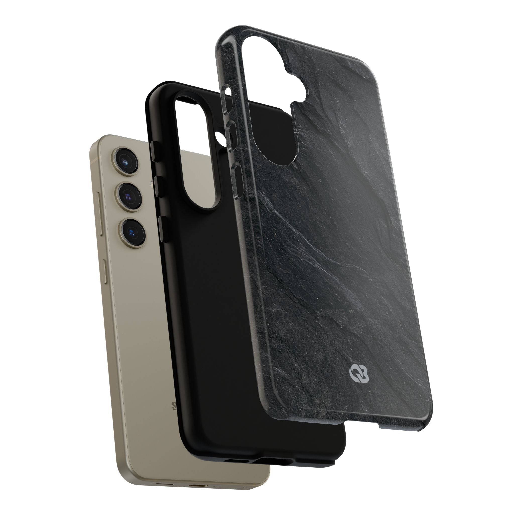 Black Tough Phone Case for Samsung - Midnight Slate Ridge