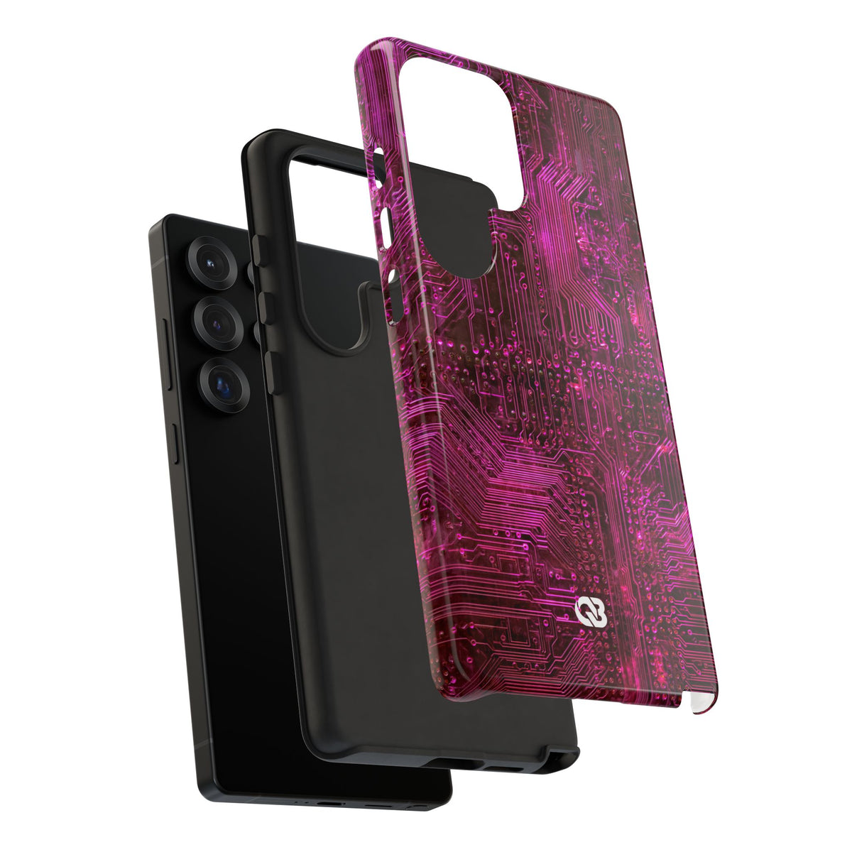 Magenta Circuit Trace · Tough Phone Case for Samsung · Pink