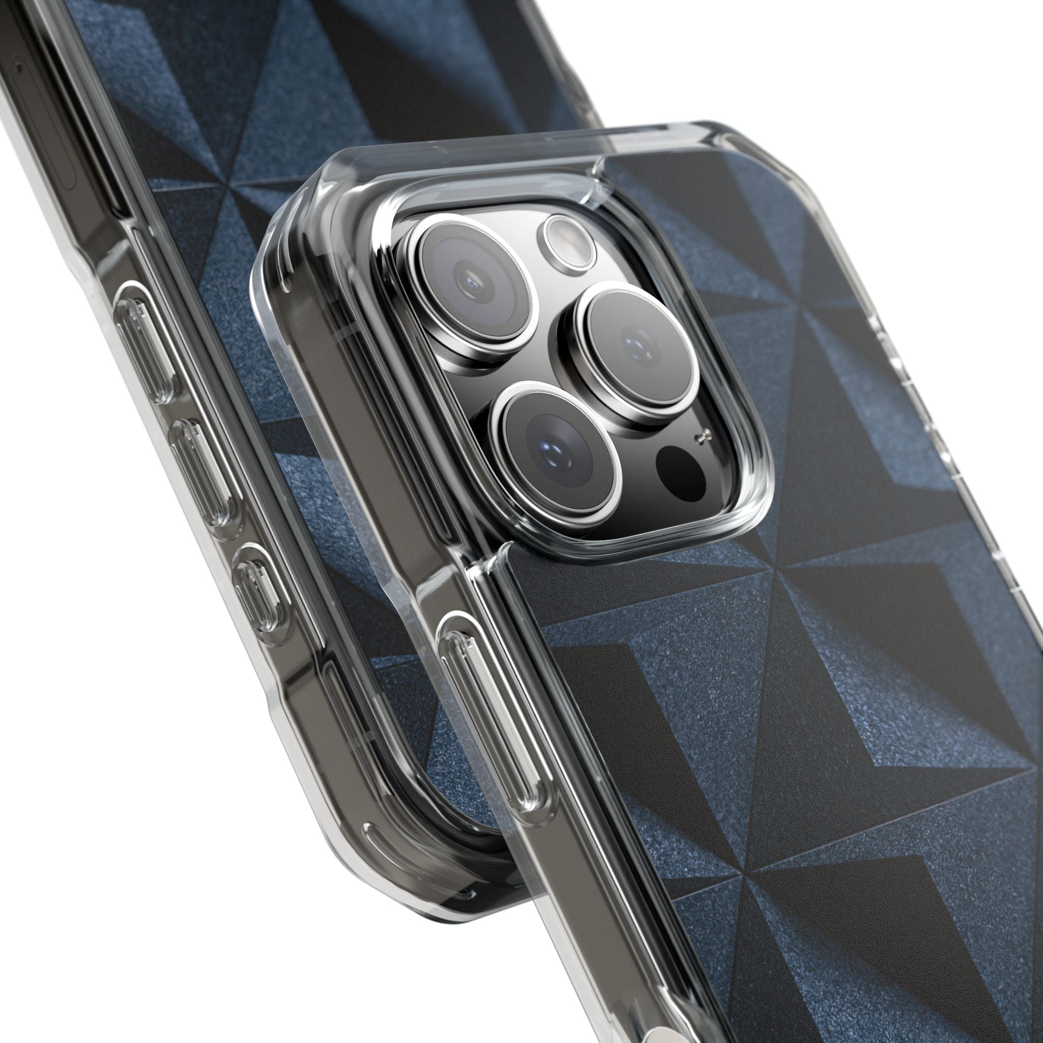 Blue Impact MagSafe Phone Case for iPhone - Indigo Basalt Facets