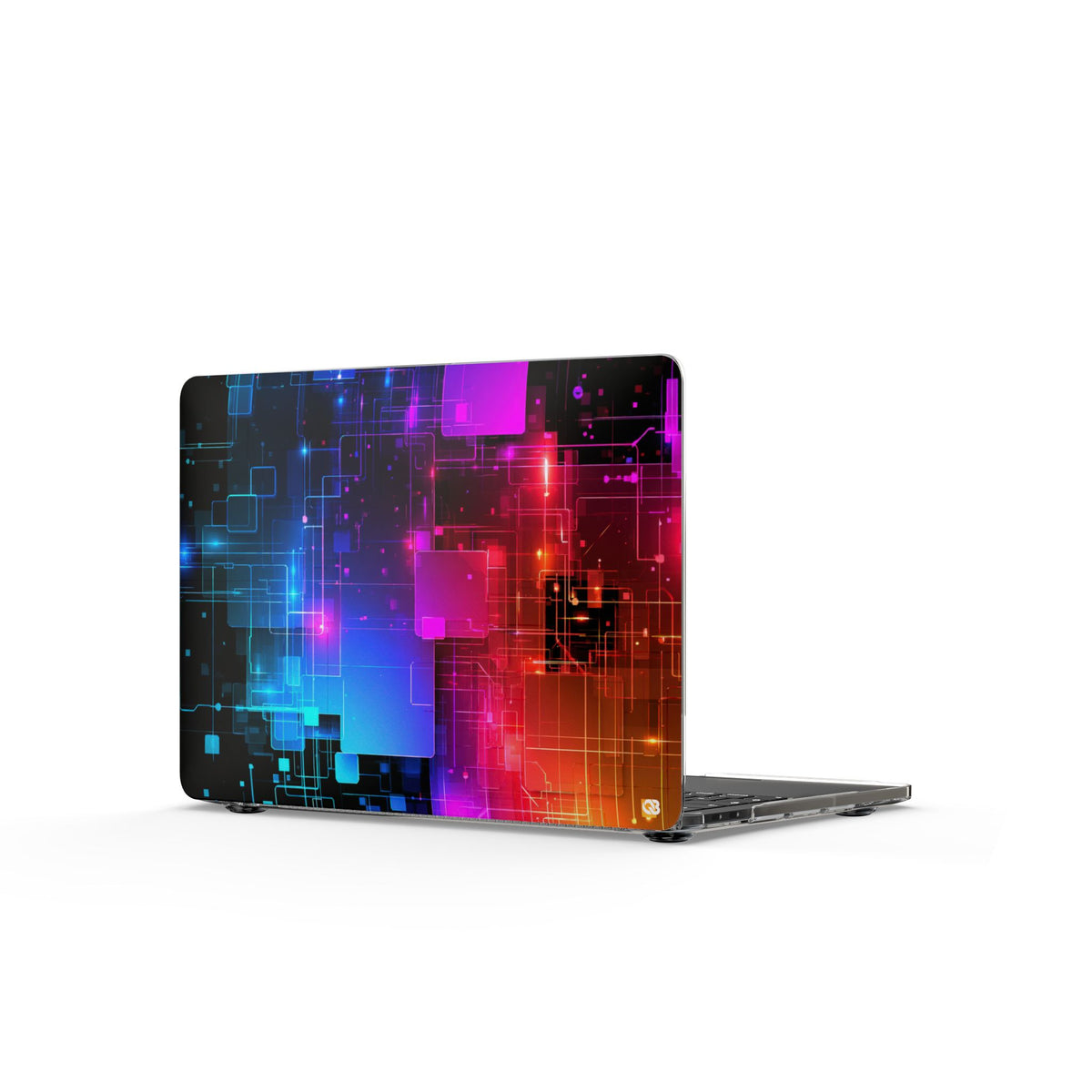 Spectral Circuit Grid · Clear Hard Case for MacBook · Black