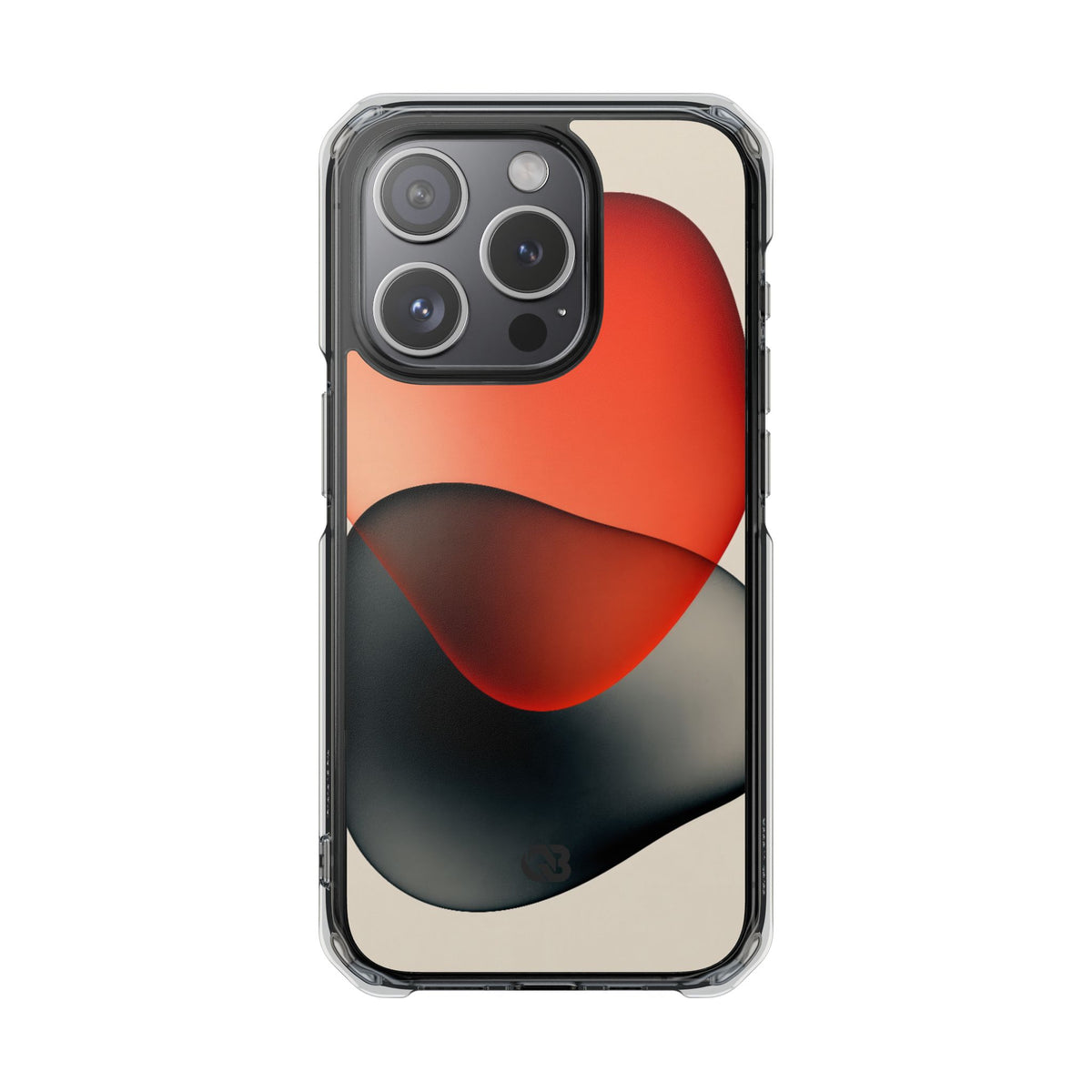 Translucent Crimson Form · Clear Impact Magnetic Phone Case for iPhone · Red