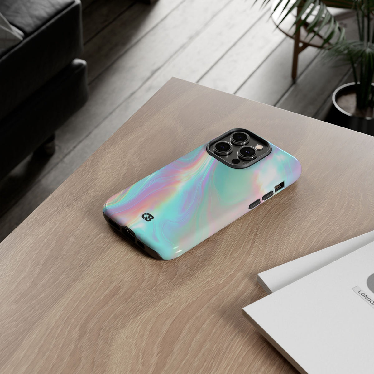 Prismatic Liquid Light · Tough Phone Case for iPhone · Teal