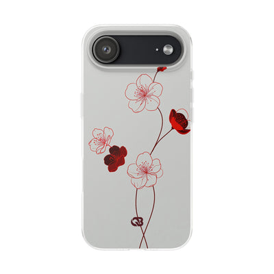 Red Lite Phone Case for iPhone - Kyoto Ember Bloom