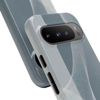 Grey Tough Phone Case for Google Pixel - Slate Mesh Horizon