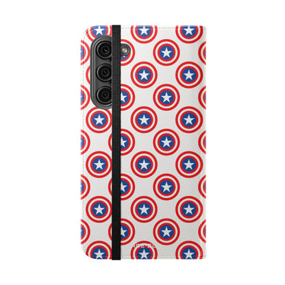 Star Shield Pattern - Samsung S23+ Case - Wallet