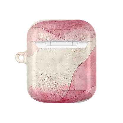 Crimson Ribbon Waves - AirPods Case