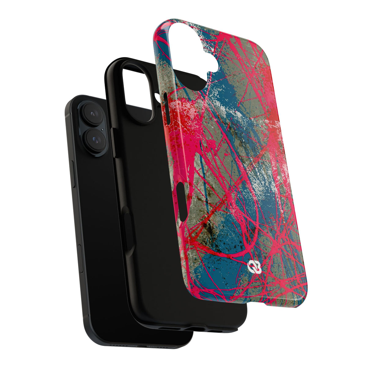 Neon Static Drip · Tough Phone Case for iPhone · Pink