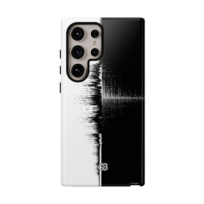 Black Tough Phone Case for Samsung - Static Signal Split