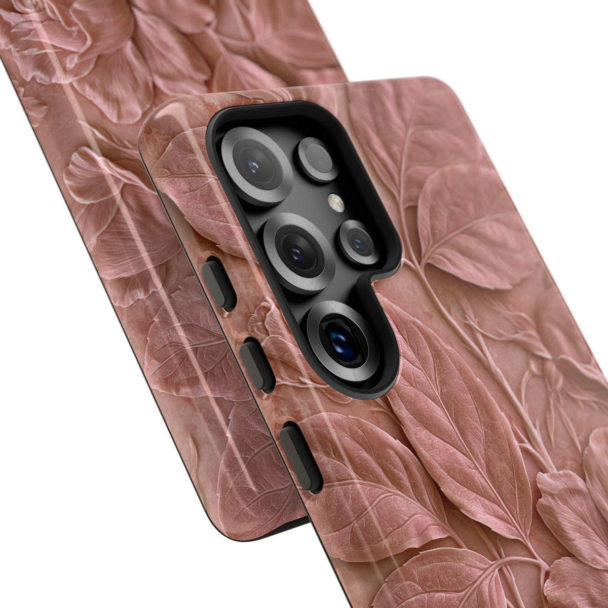 Blush Rose Relief · Tough Phone Case for Samsung · Pink