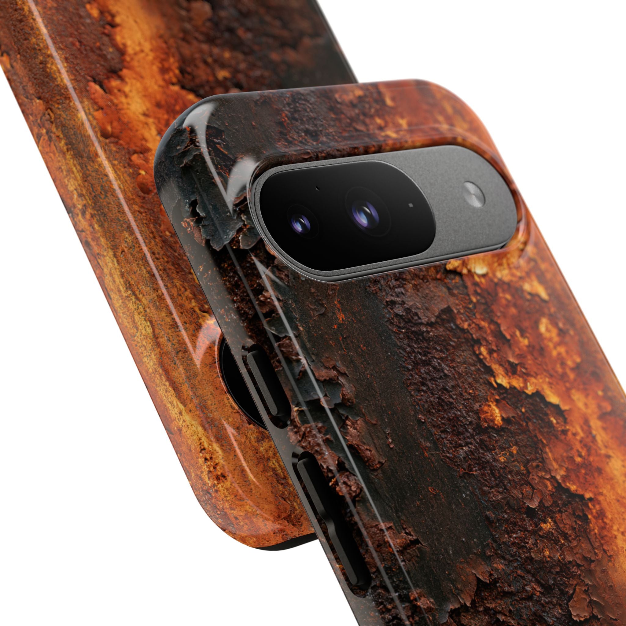 Orange Tough Phone Case for Google Pixel - Oxidized Iron Crust