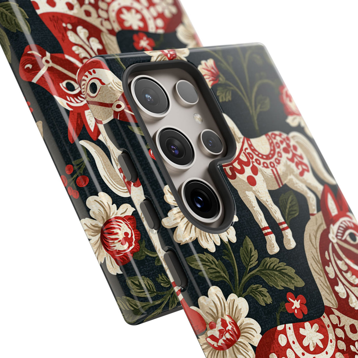 Nordic Dala Meadow · Tough Phone Case for Samsung · Red