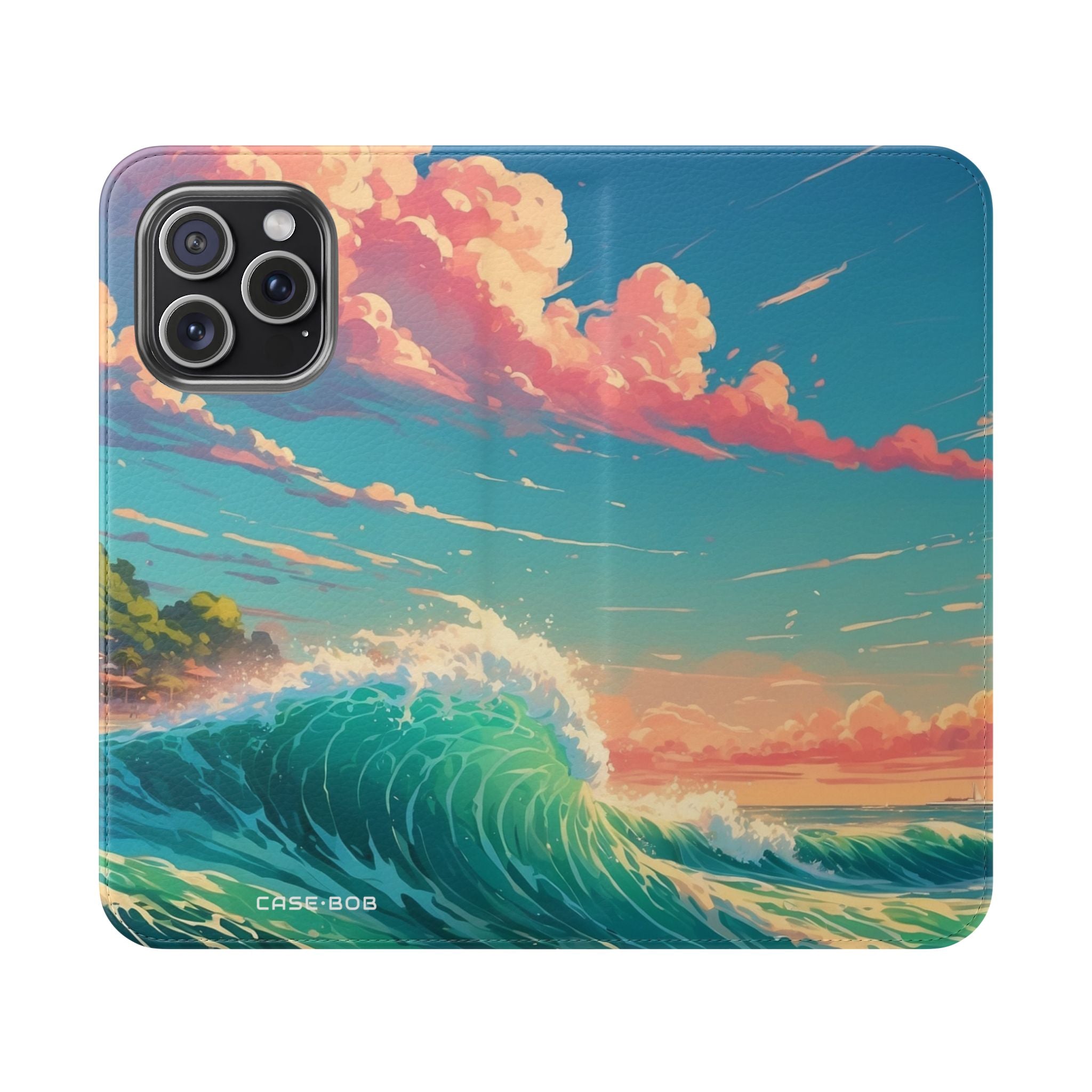 Sunset Wave - iPhone 15 Pro Max Case - Wallet