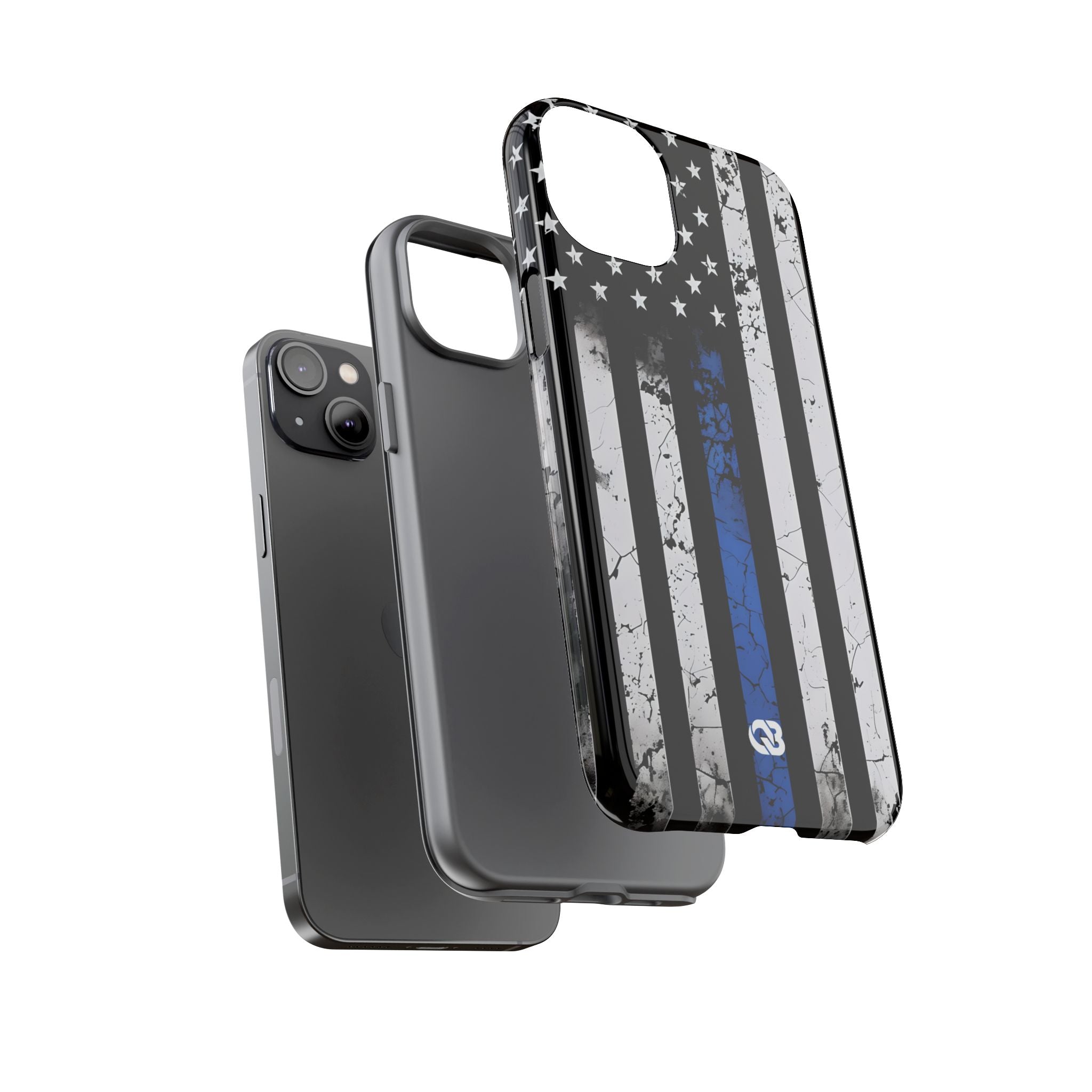 Gritty Cobalt Flag · Tough Phone Case for iPhone