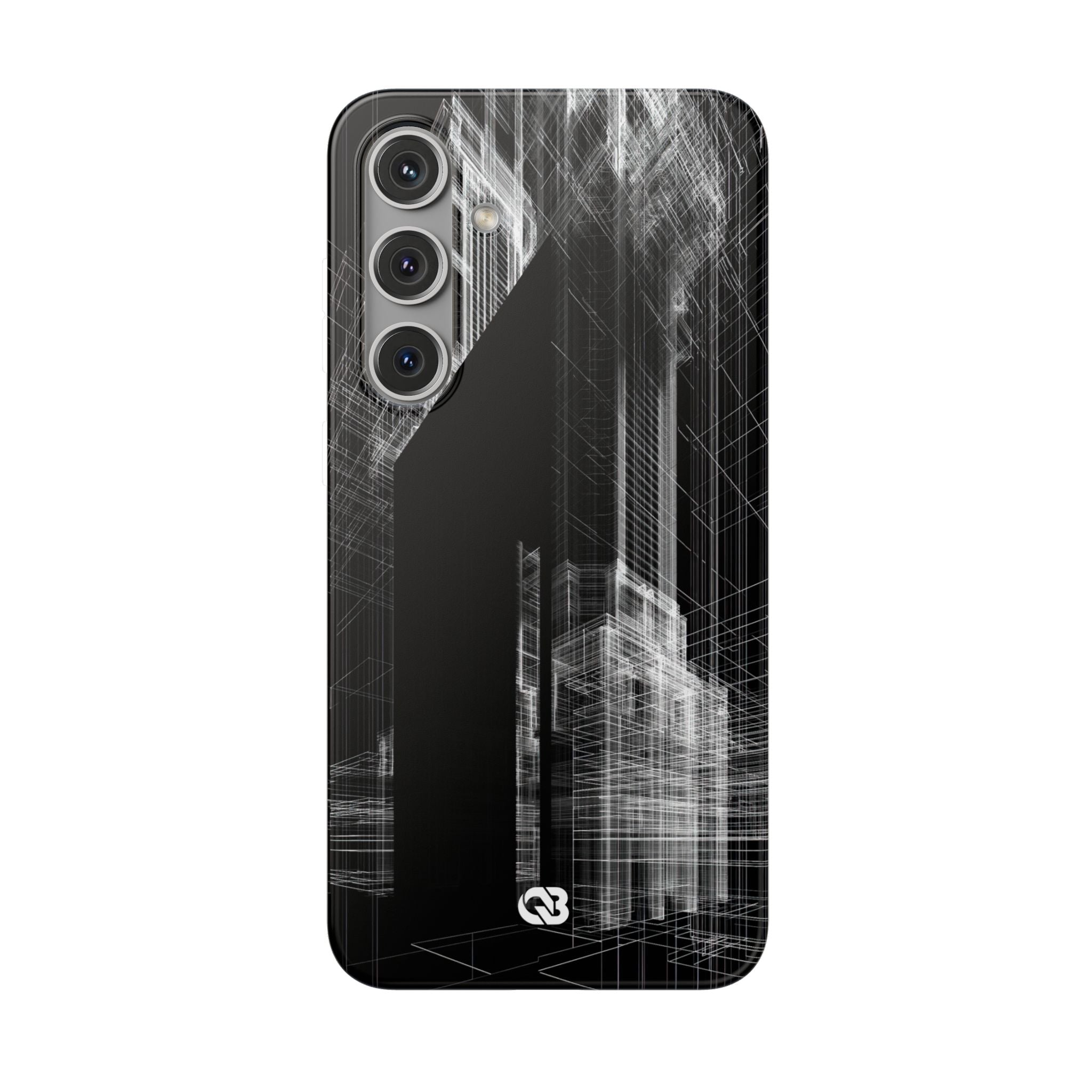 Black Lite Phone Case for Samsung - Ghost Urban Wireframe