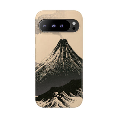 Beige Tough Phone Case for Google Pixel - Obsidian Ink Summit