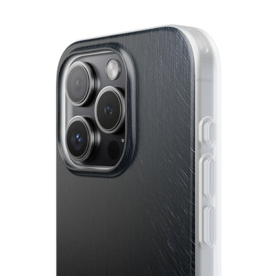 Black Lite Phone Case for iPhone - Midnight Brushed Grain