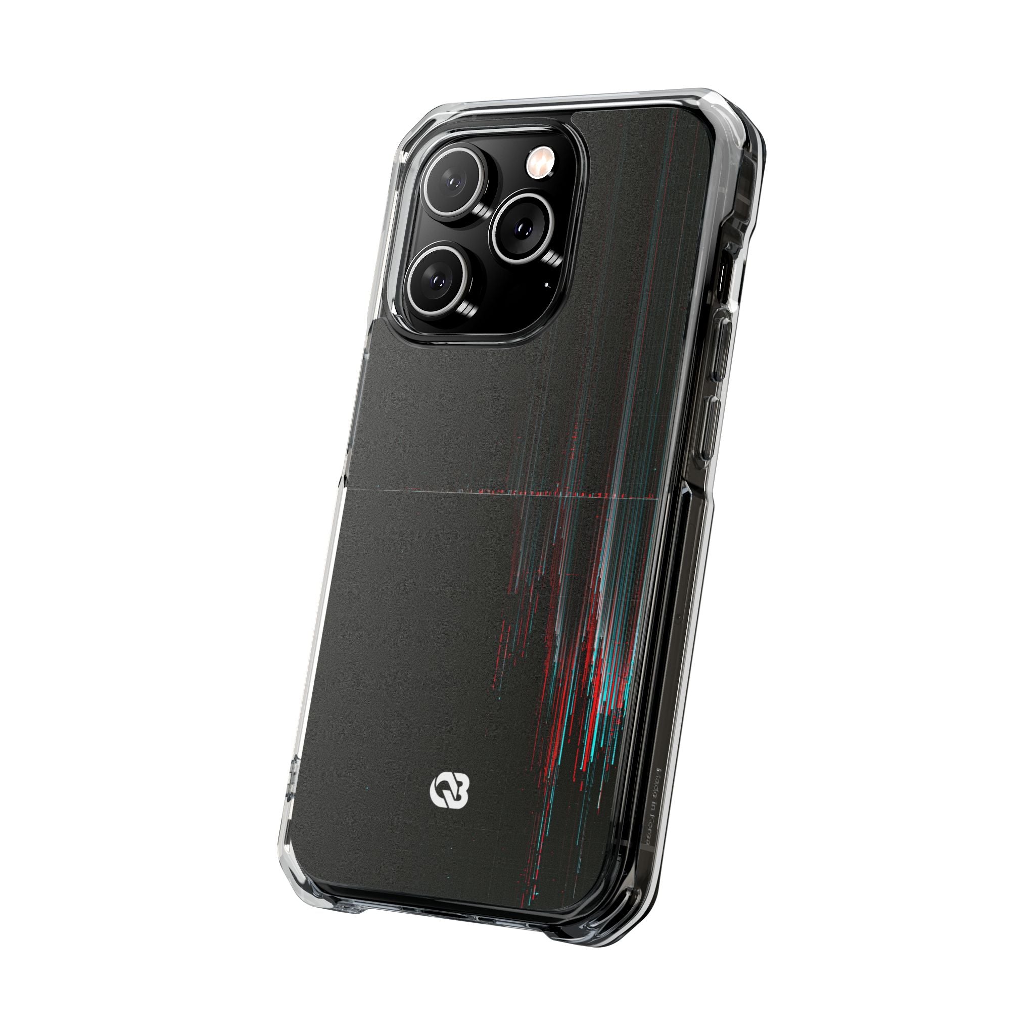 Black Impact MagSafe Phone Case for iPhone - Corrupted Data Stream